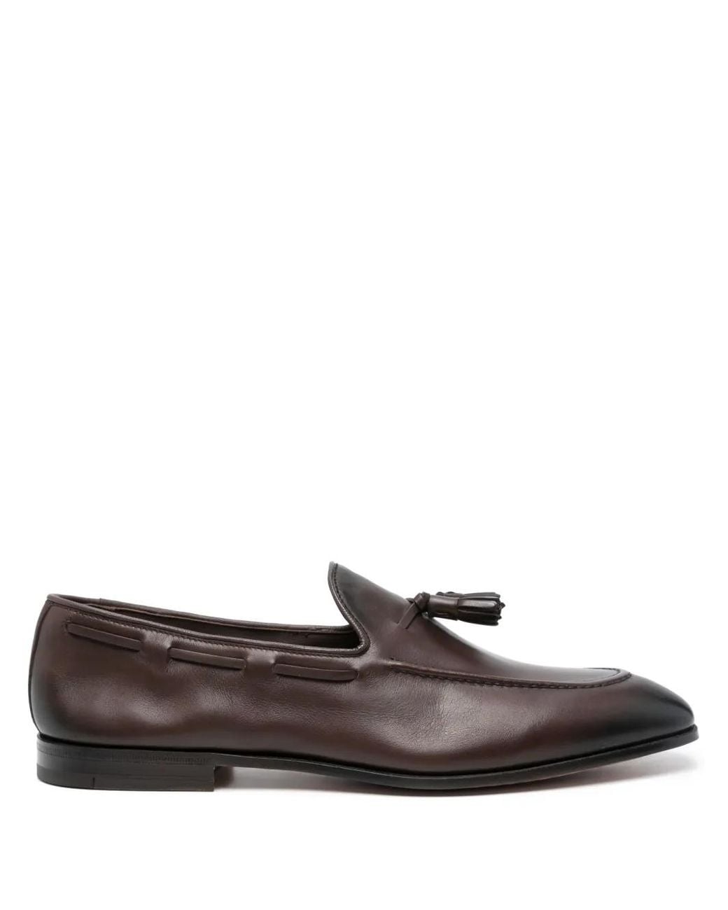 Church's Brown Modern Tubular Loafer With Classic Tassels And Sleek Design for men