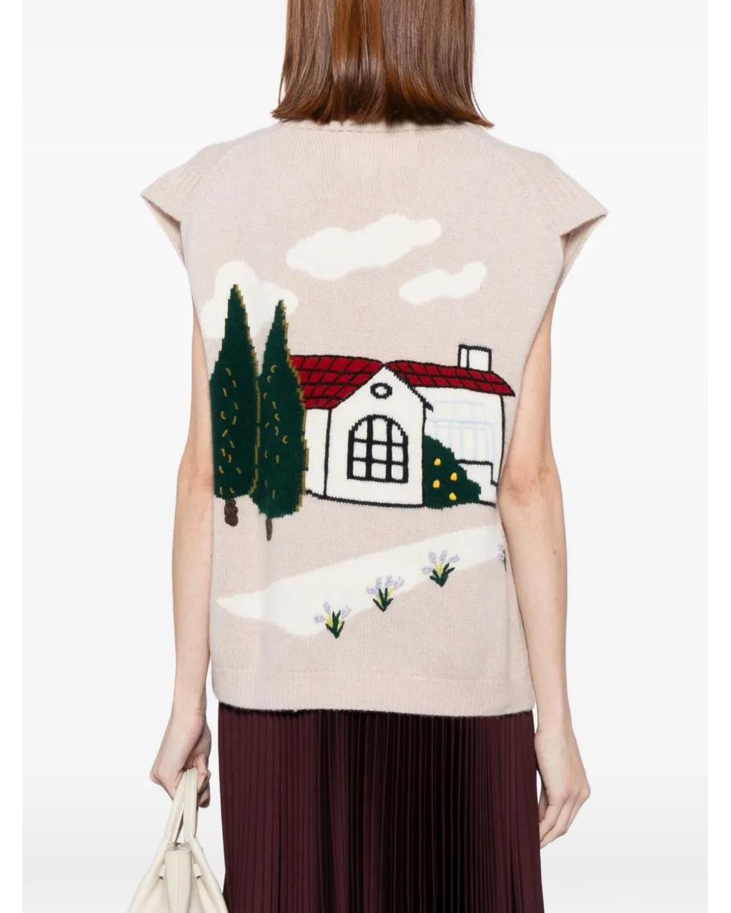 CUDDLEUP Pink Graphic-Embroidered Cardigan