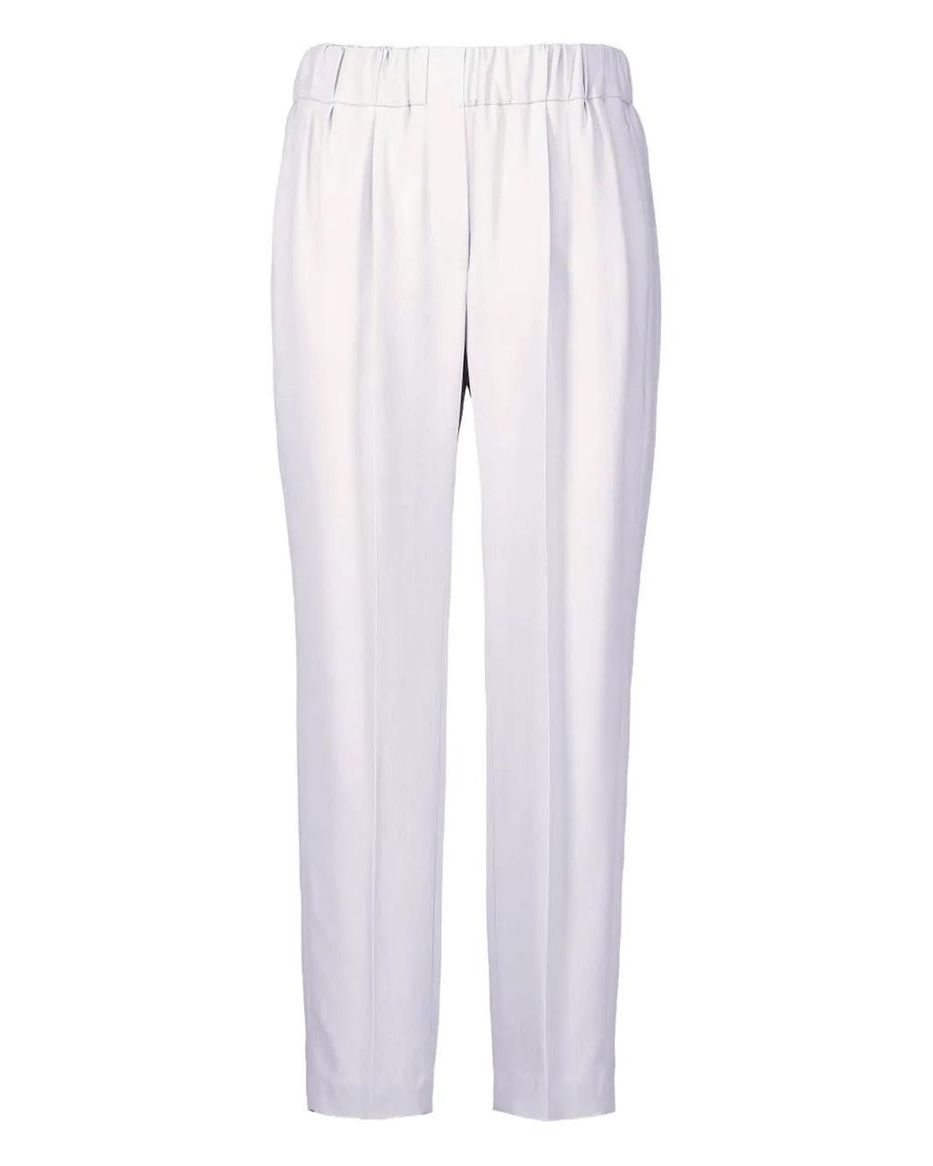 Brunello Cucinelli White Cropped Trousers