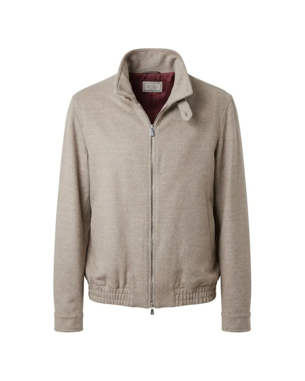 Brunello Cucinelli Gray Veste En Laine À Fermeture Zippée for men