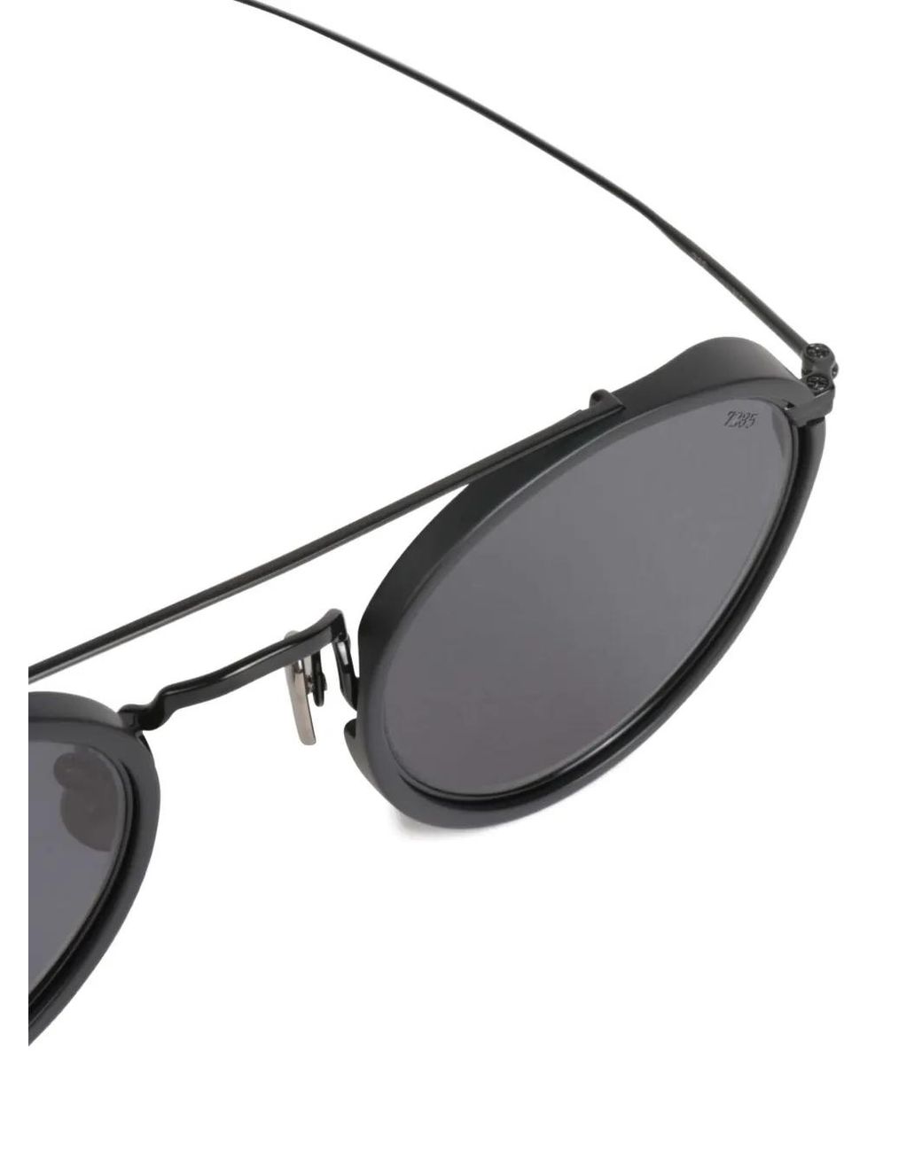 Eyevan 7285 Gray Round-Frame Sunglasses for men