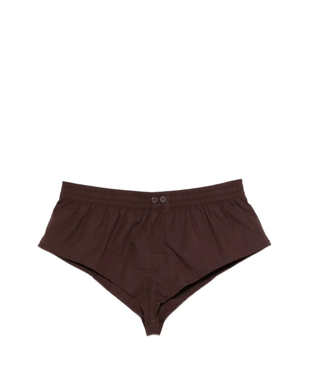 Entire studios Brown Pixie Buttoned Mini Shorts