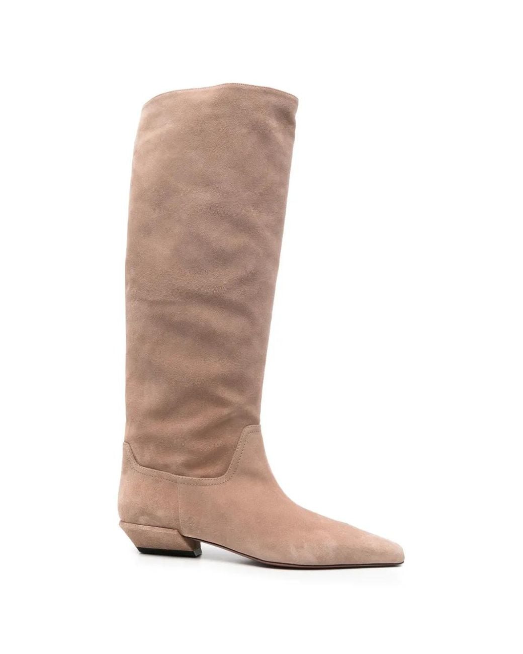 Paris Texas White Bettina Pointed-Toe Suede Boots
