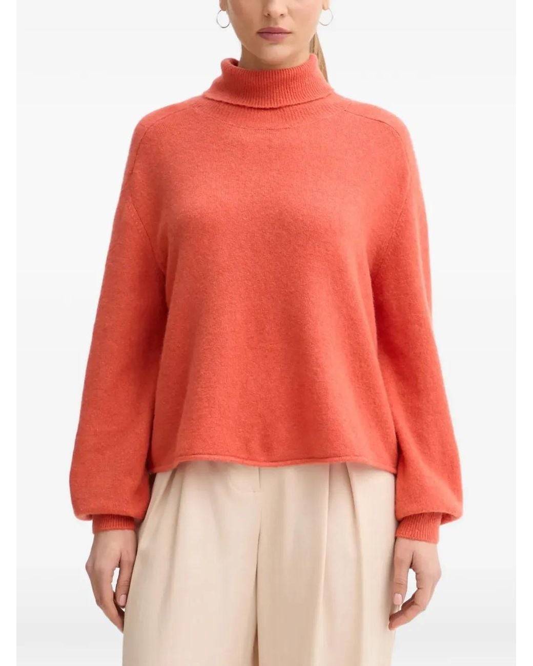 Benetton Red Roll-Neck Sweater