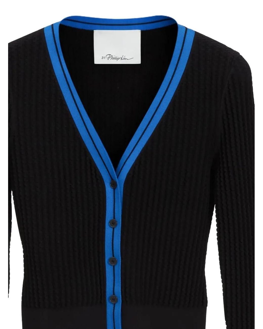 3.1 Phillip Lim Blue Veste Boutonnée En Maille