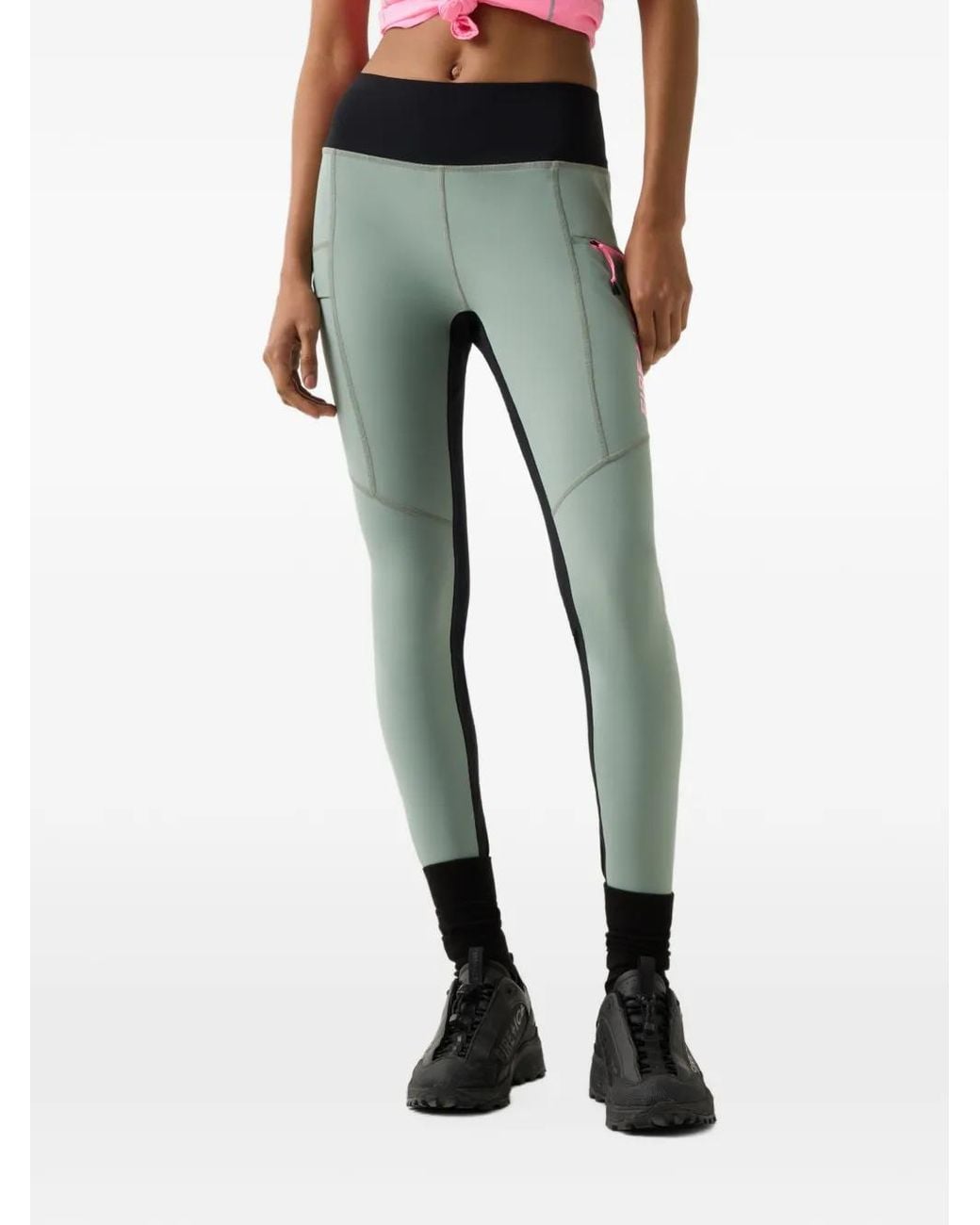 Bogner Fire + Ice Green Candra Logo-Print Leggings