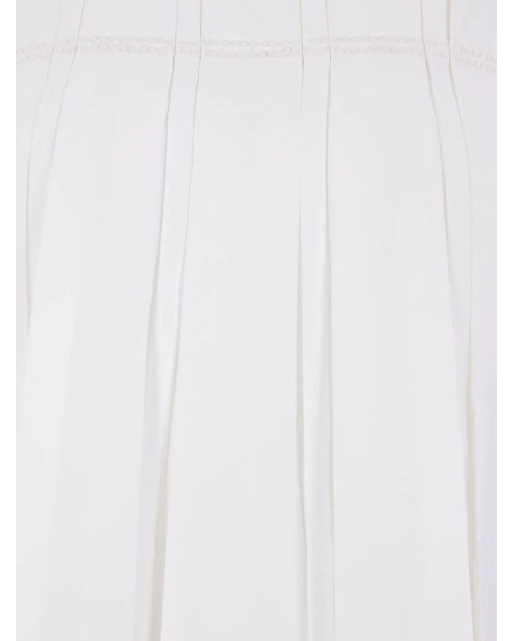Jil Sander White Linen Skirt