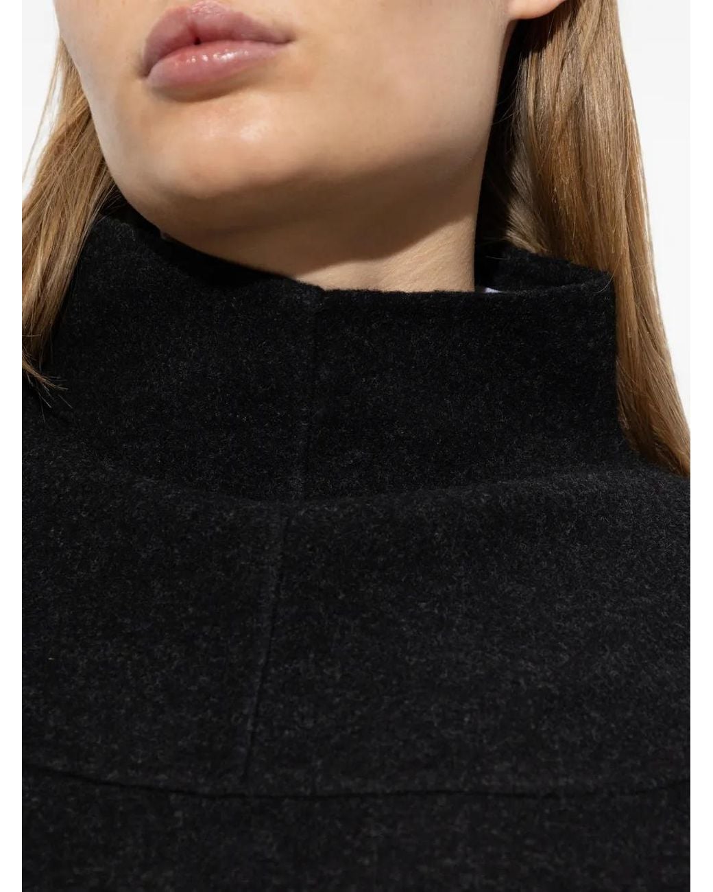 Max Mara Black Cropped Wool And Cashmere Jersey Sweatshirt