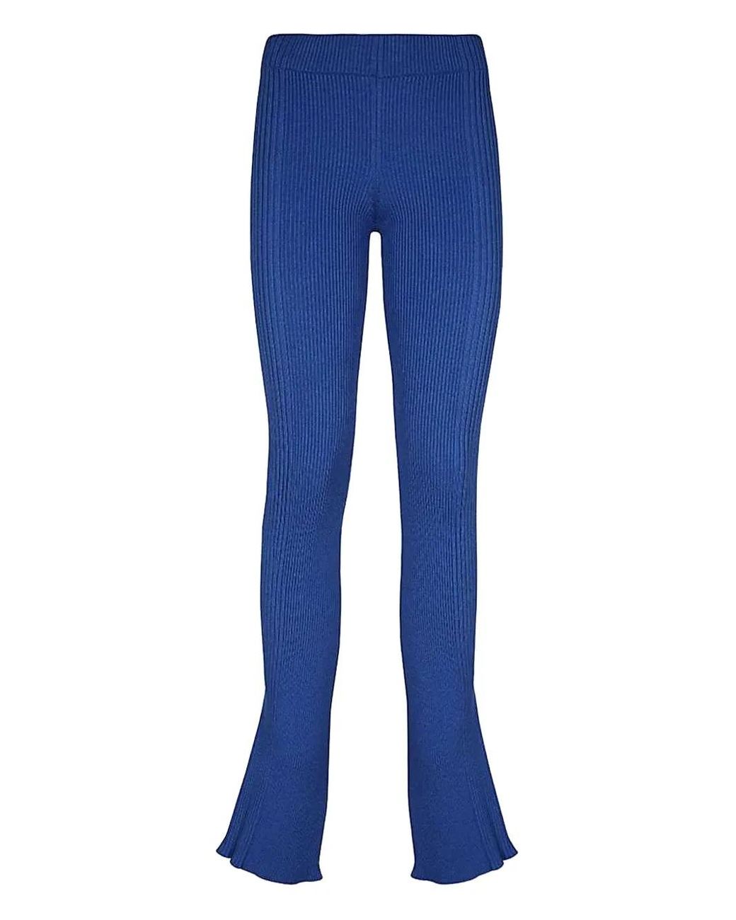 Pantalon Évasé À Design Nervuré Barrow en coloris Blue