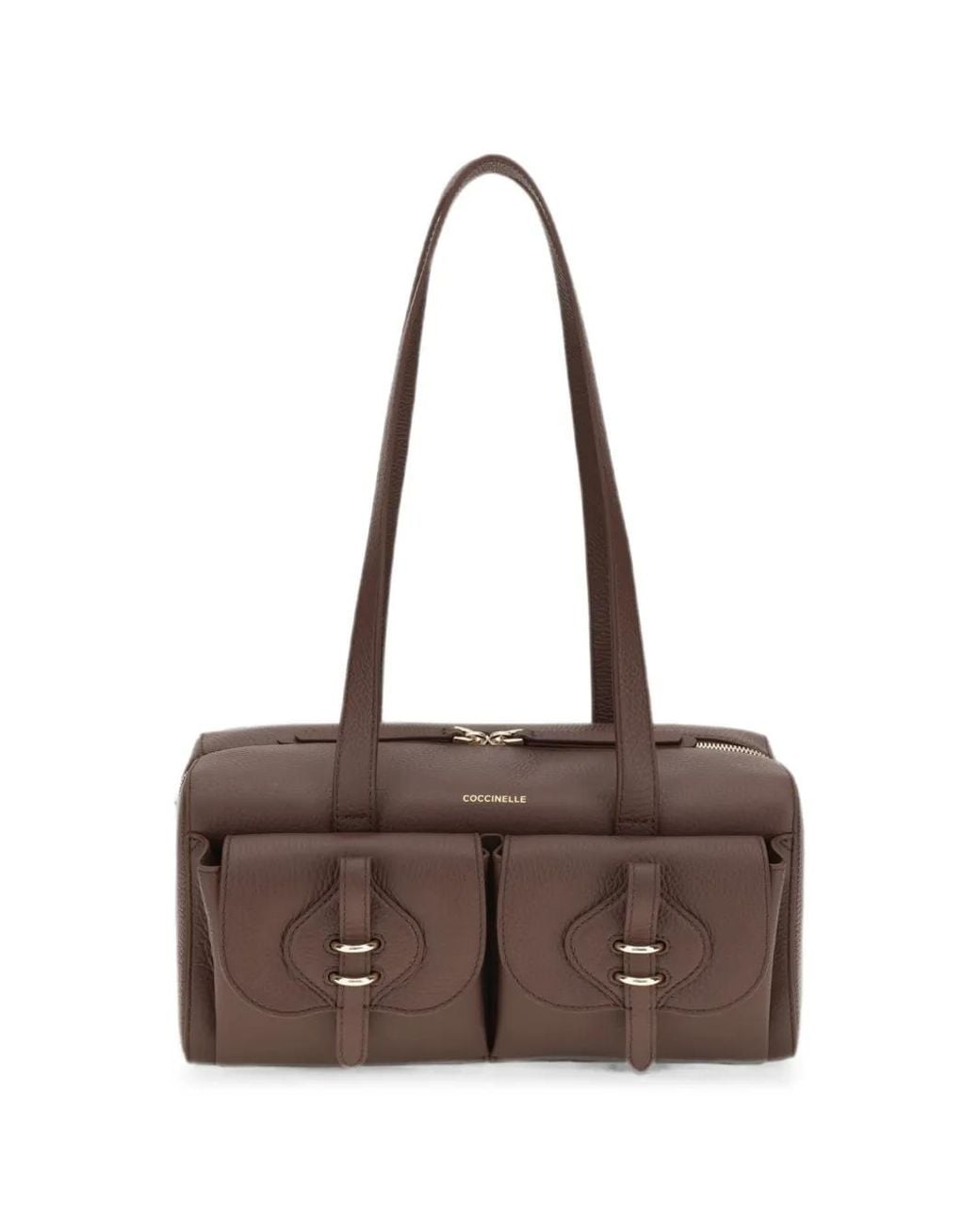 Coccinelle Brown Mavery Pocket Shoulder Bag