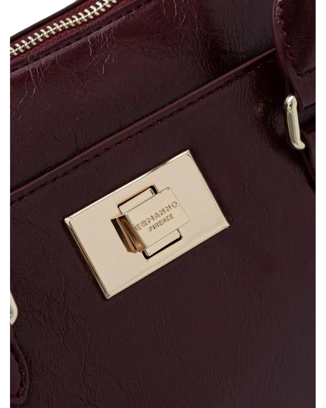 Ermanno Scervino Brown Twist-Lock Shoulder Bag