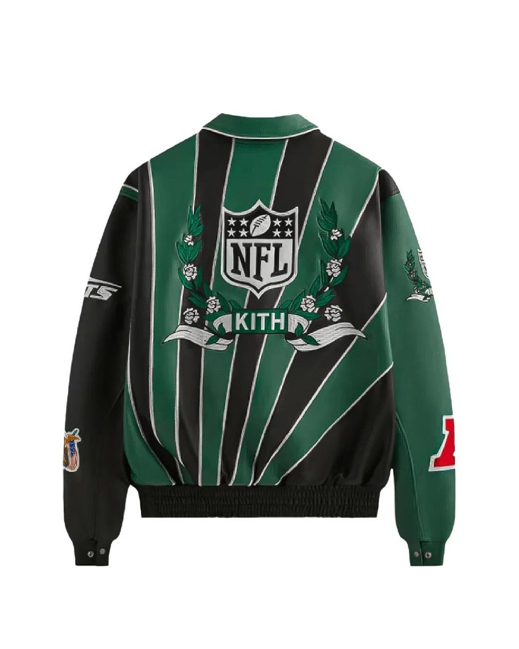 Kith Green X Jeff Hamilton Nfl Jets Varsity Jacket for men