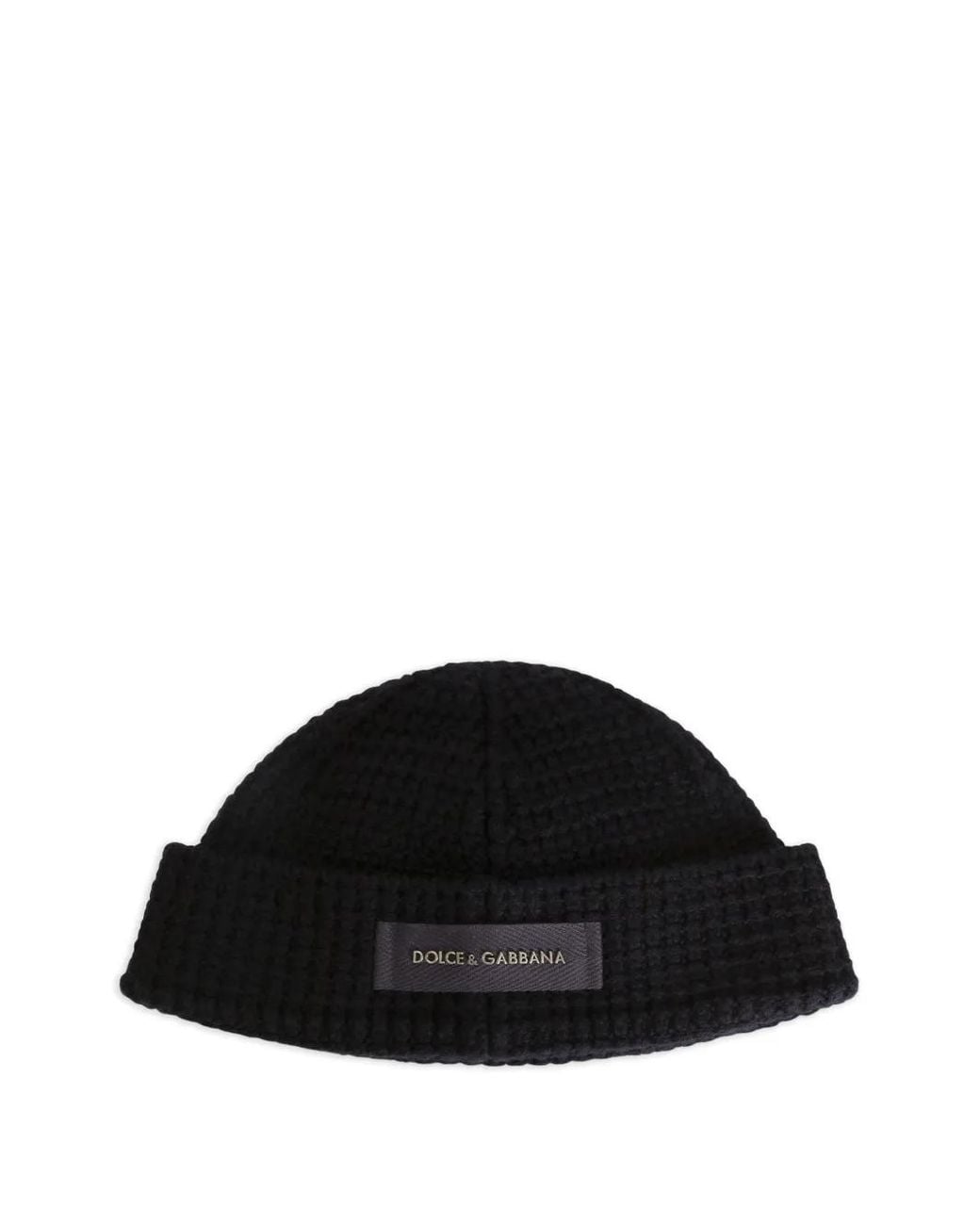 Dolce & Gabbana Beanie Mit Logo-Patch in Black für Herren