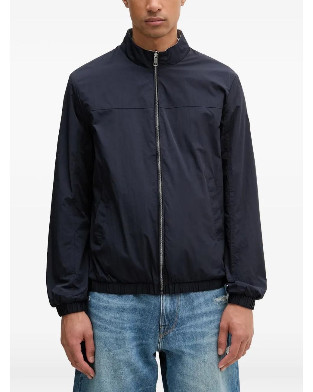 Guess Blue Reversible Zip-Up Jacket for men