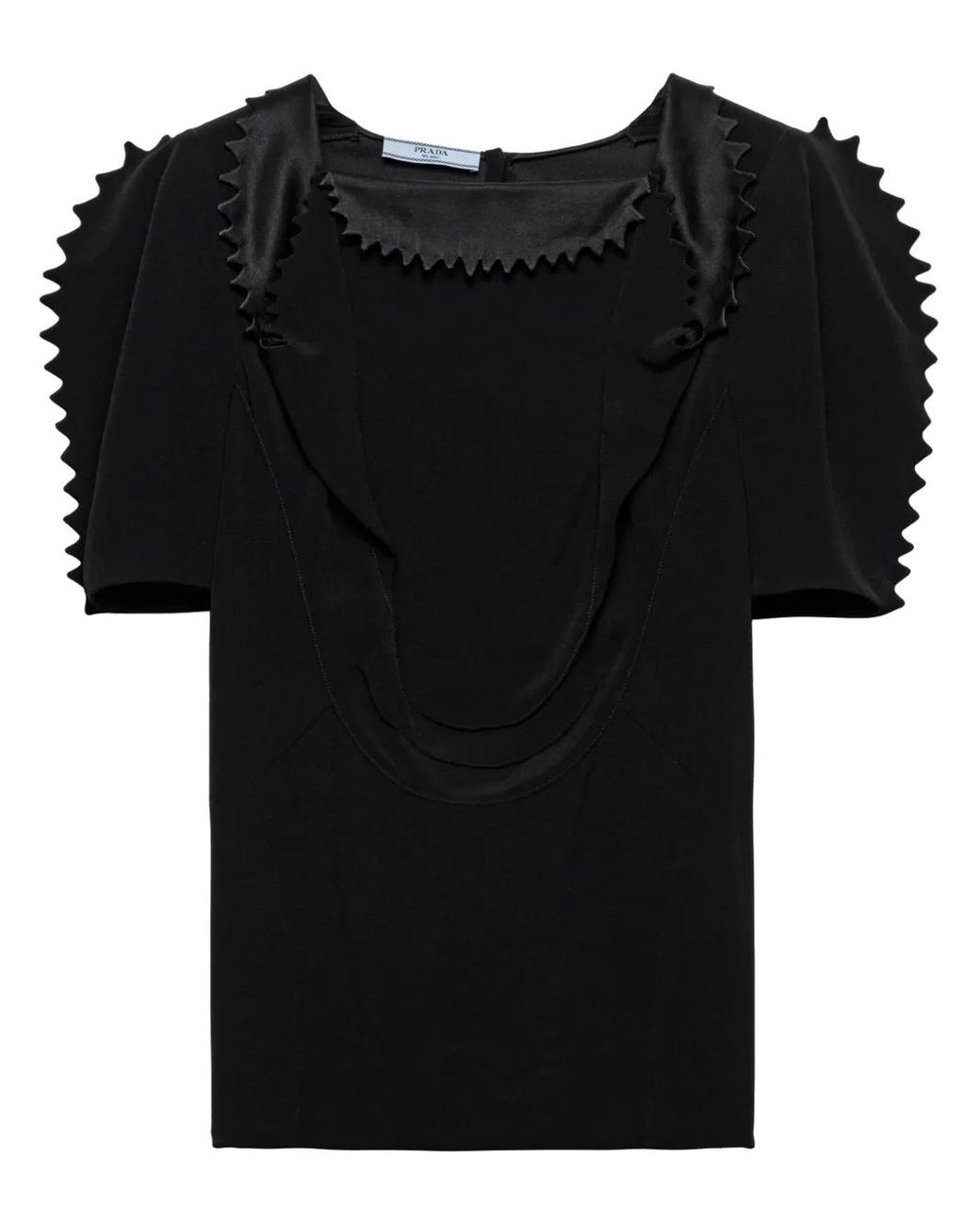 Prada Crêpe Top in het Black