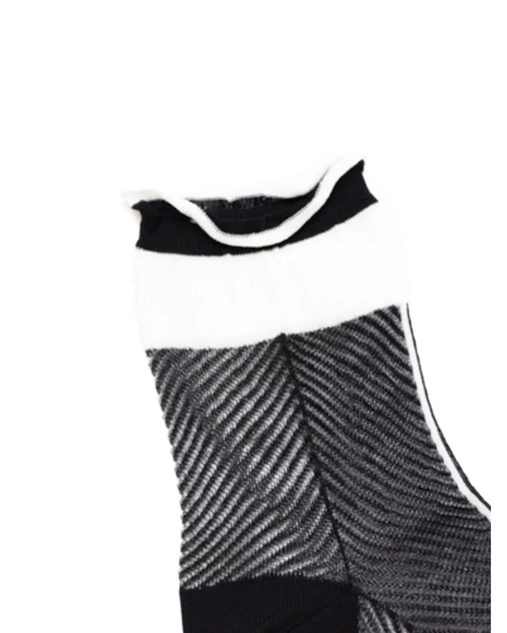 Antipast Black Herringbone Trim Socks