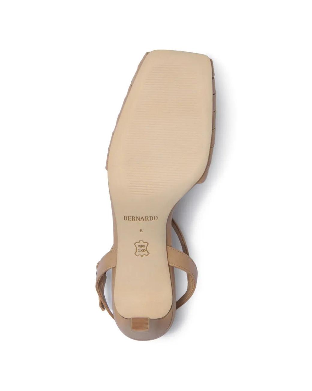 Bernardo Natural Peoria T-Strap Square-Toe Pumps