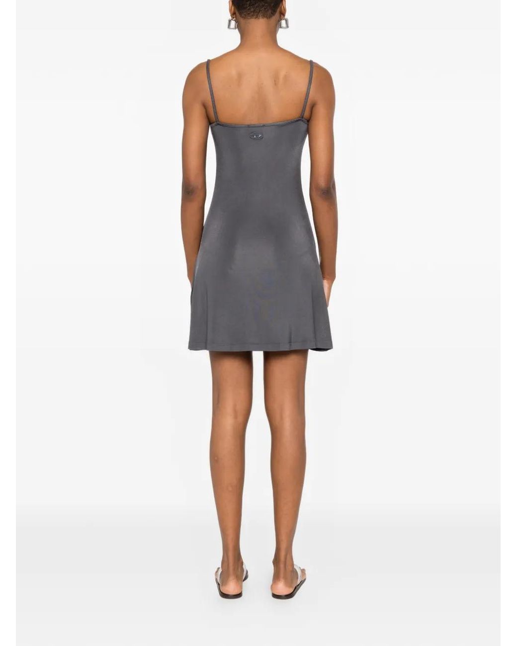 DIESEL Gray Robe À Taille Ceinturée