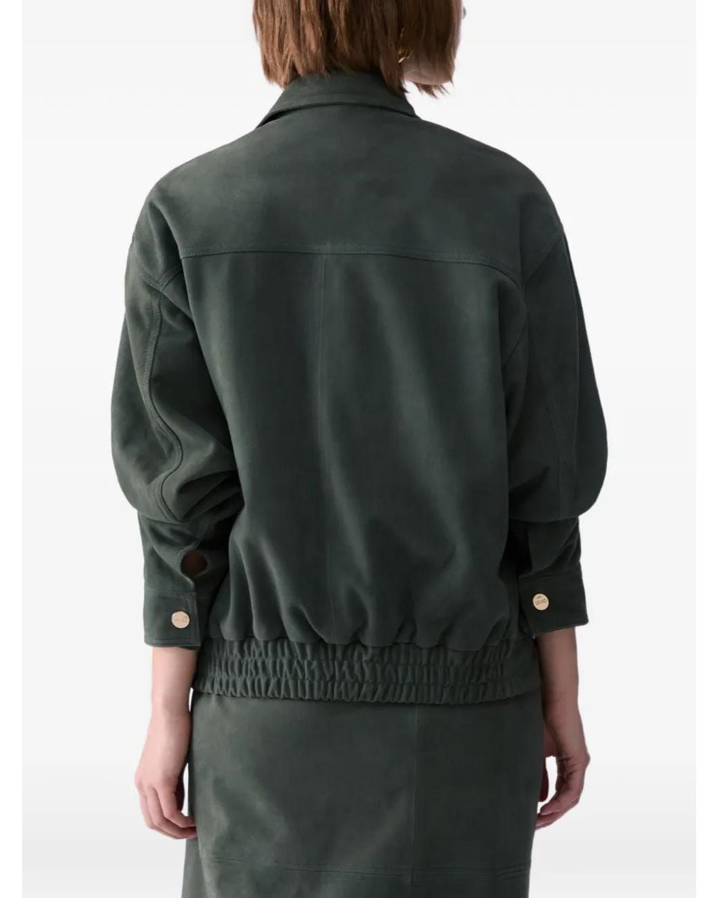 Liu Jo Green Suede Bomber Jacket