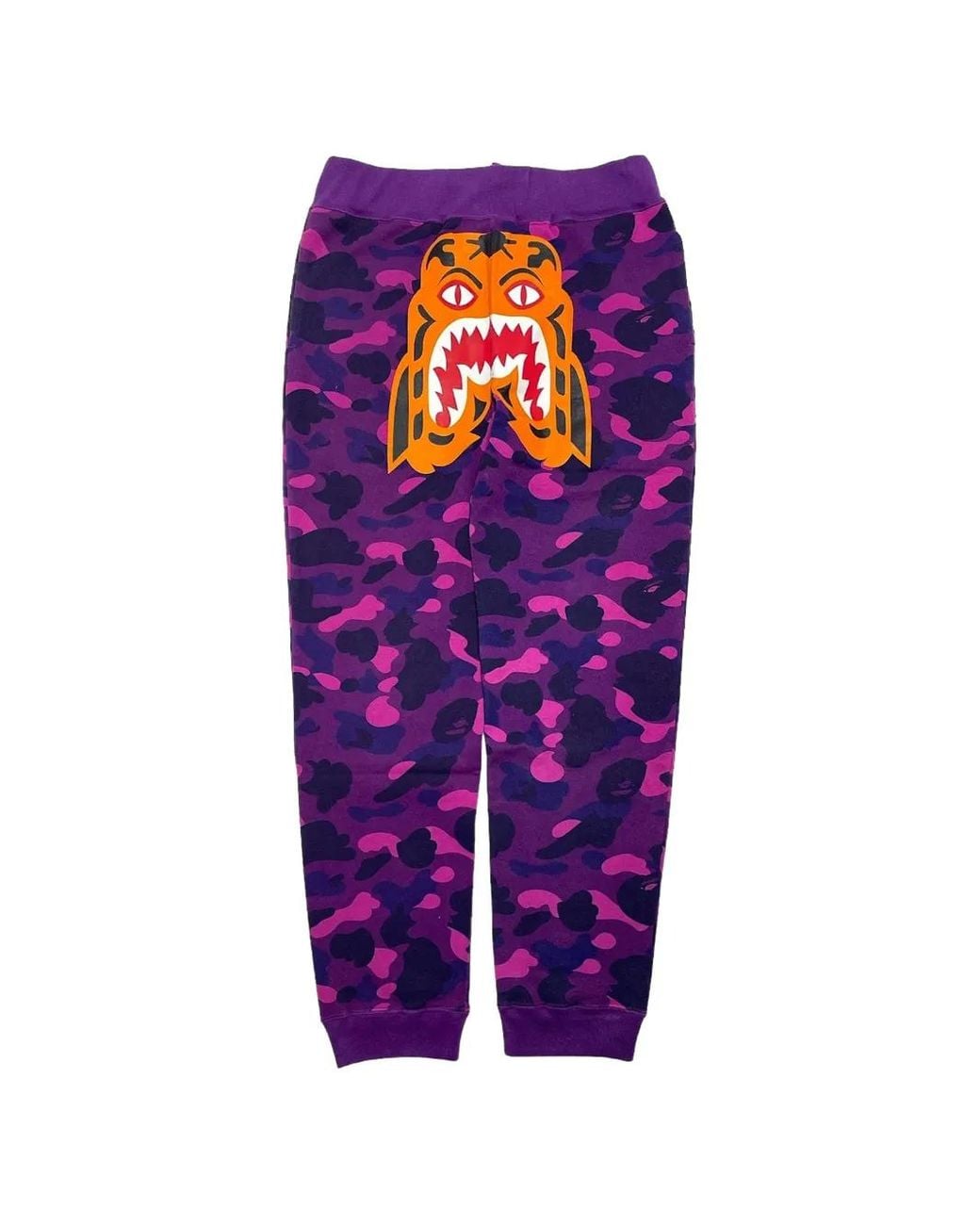 A Bathing Ape Purple Camouflage-Print Track Pants for men