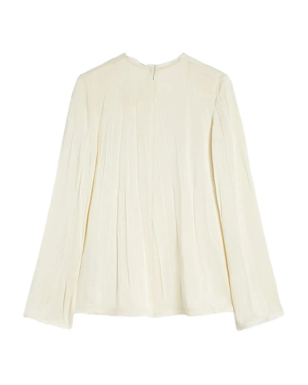 Jil Sander White Satin Blouse