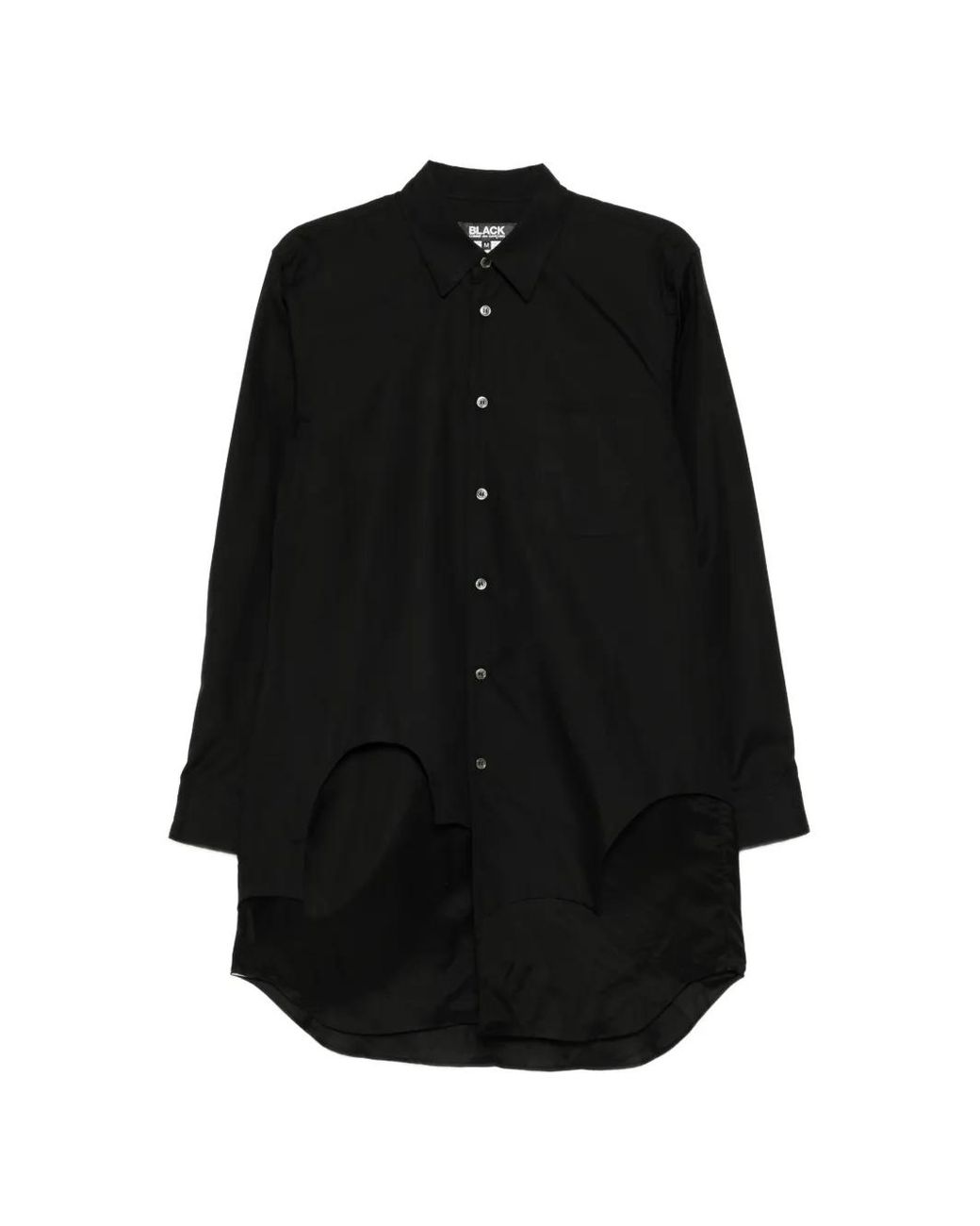 COMME DES GARÇON BLACK Black Cut-Out Layered-Hem Shirt for men