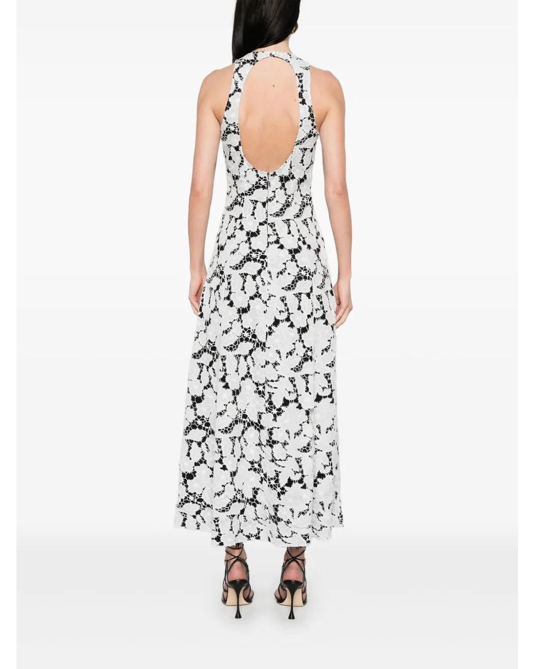 ROTATE BIRGER CHRISTENSEN White Anglais A-Line Midi Dress