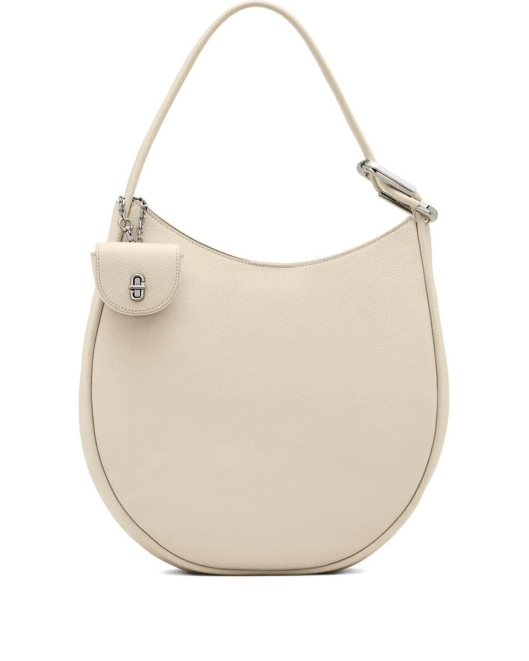 Marc Jacobs Natural The Leather Crescent Large Dual Shoulder Bag