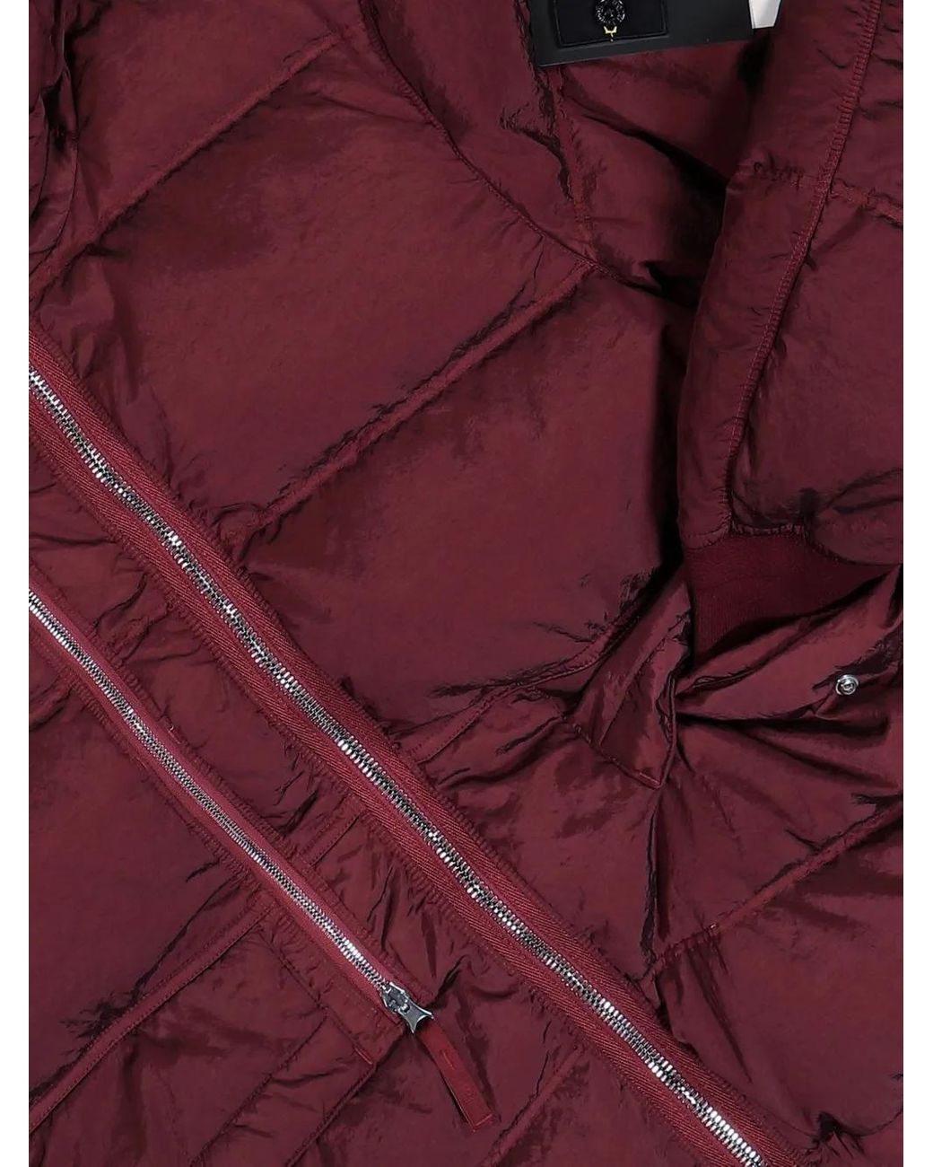 Stone Island Red Down Jacket for men