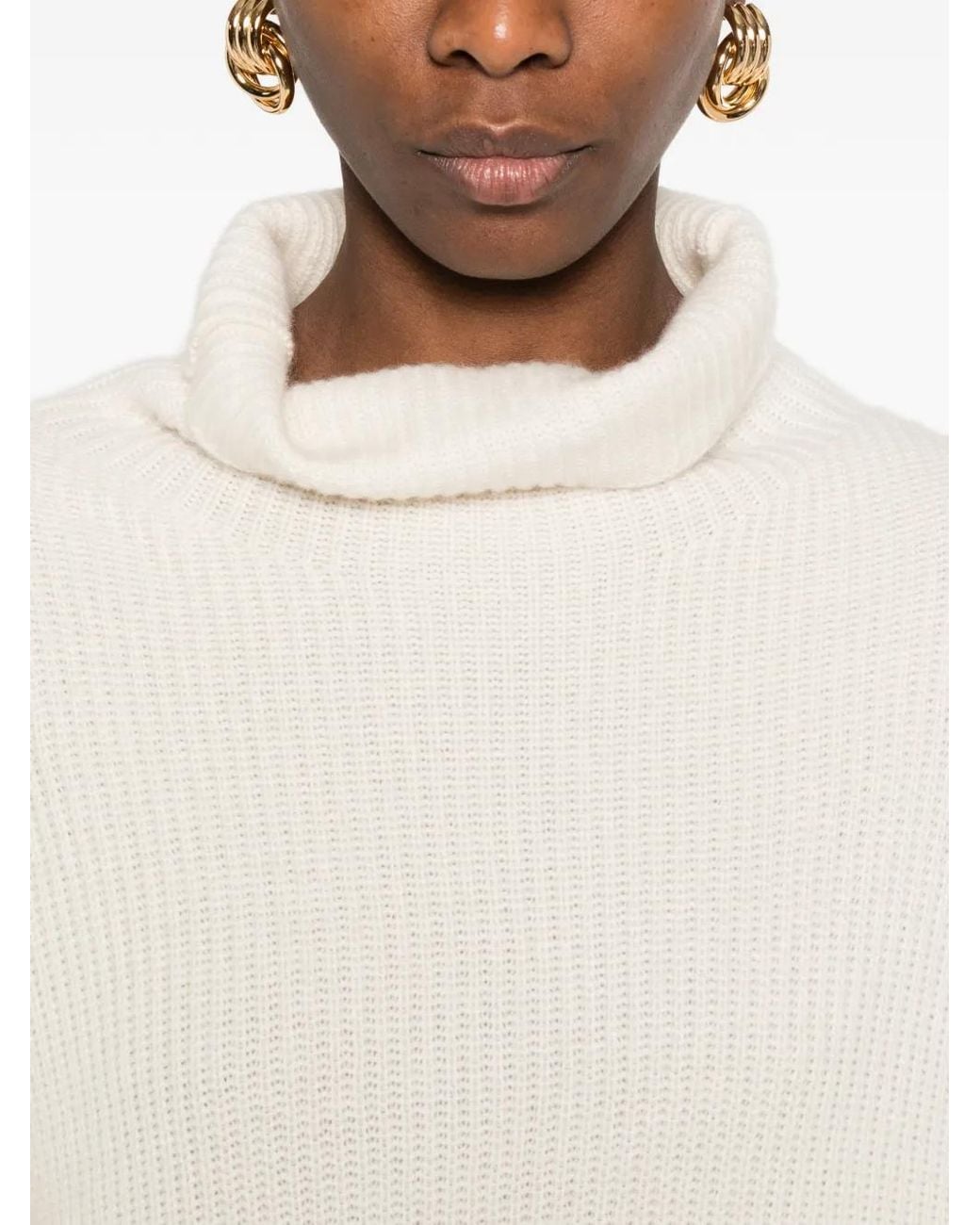By Malene Birger White Roll-Neck Sweater