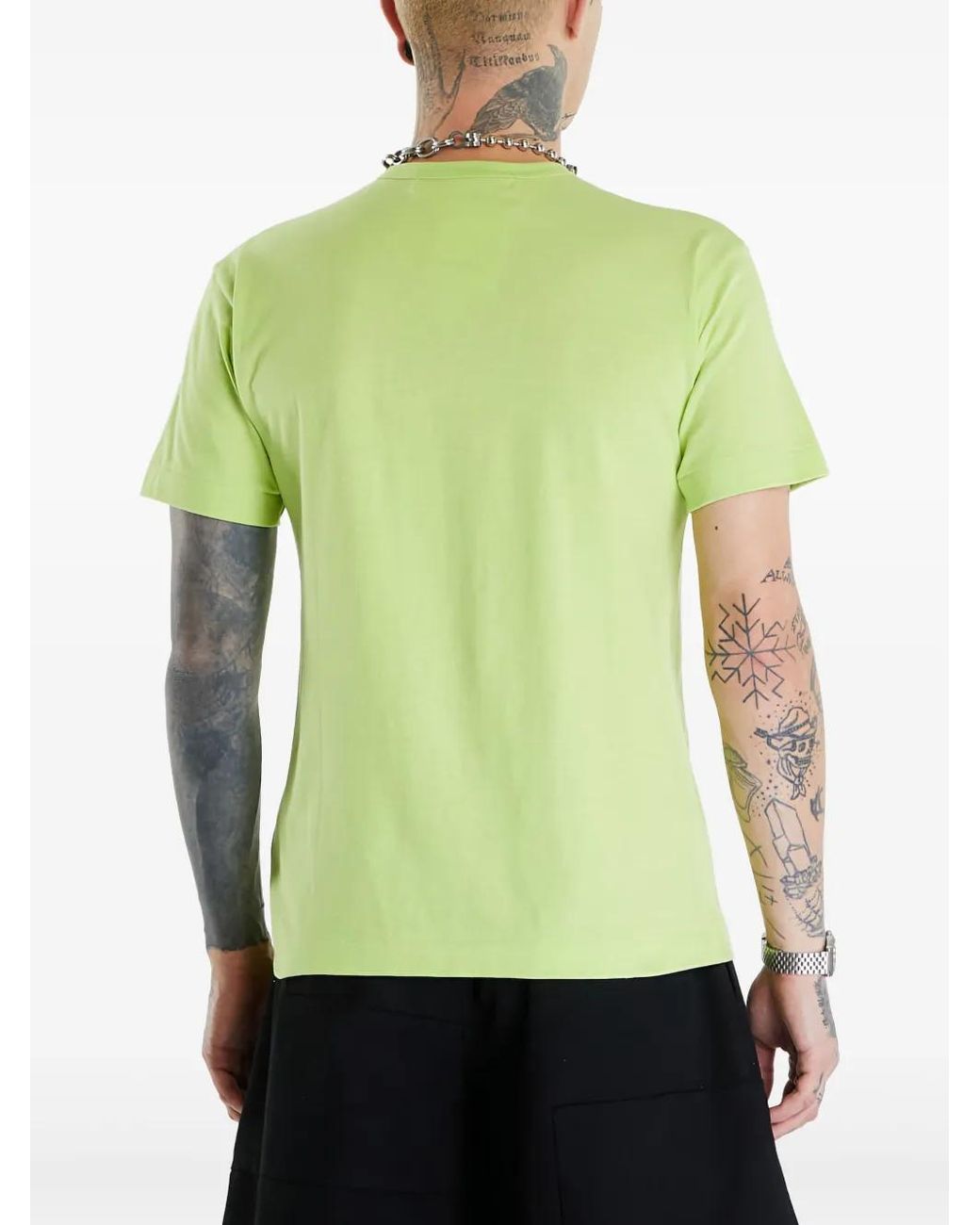 COMME DES GARÇONS PLAY Gray Cotton T-Shirt for men