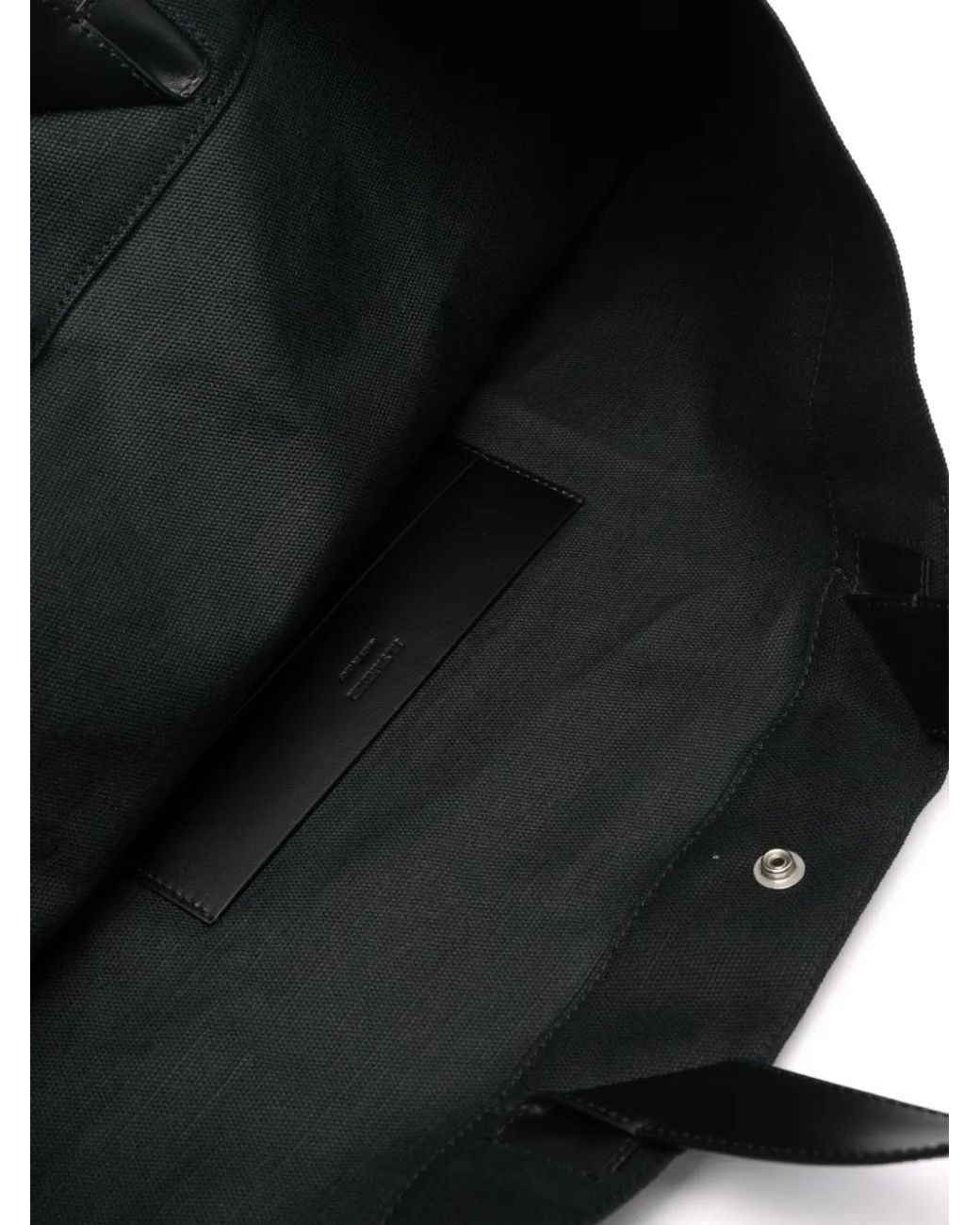 Jil Sander Black Logo-Print Canvas Tote Bag for men