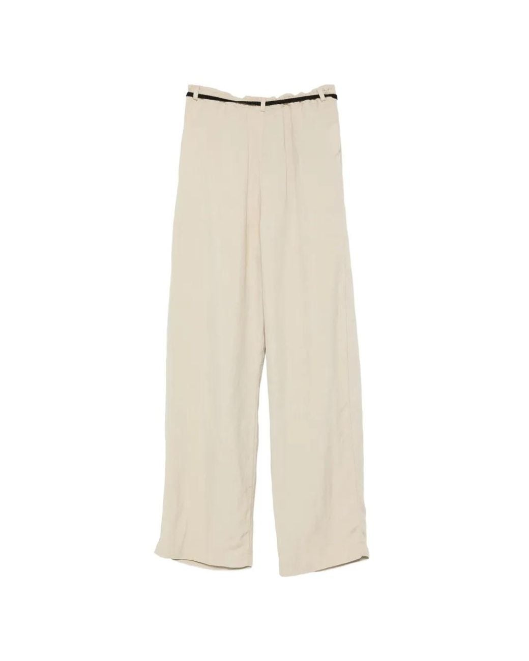 Barena White Pantalon À Design Plissé