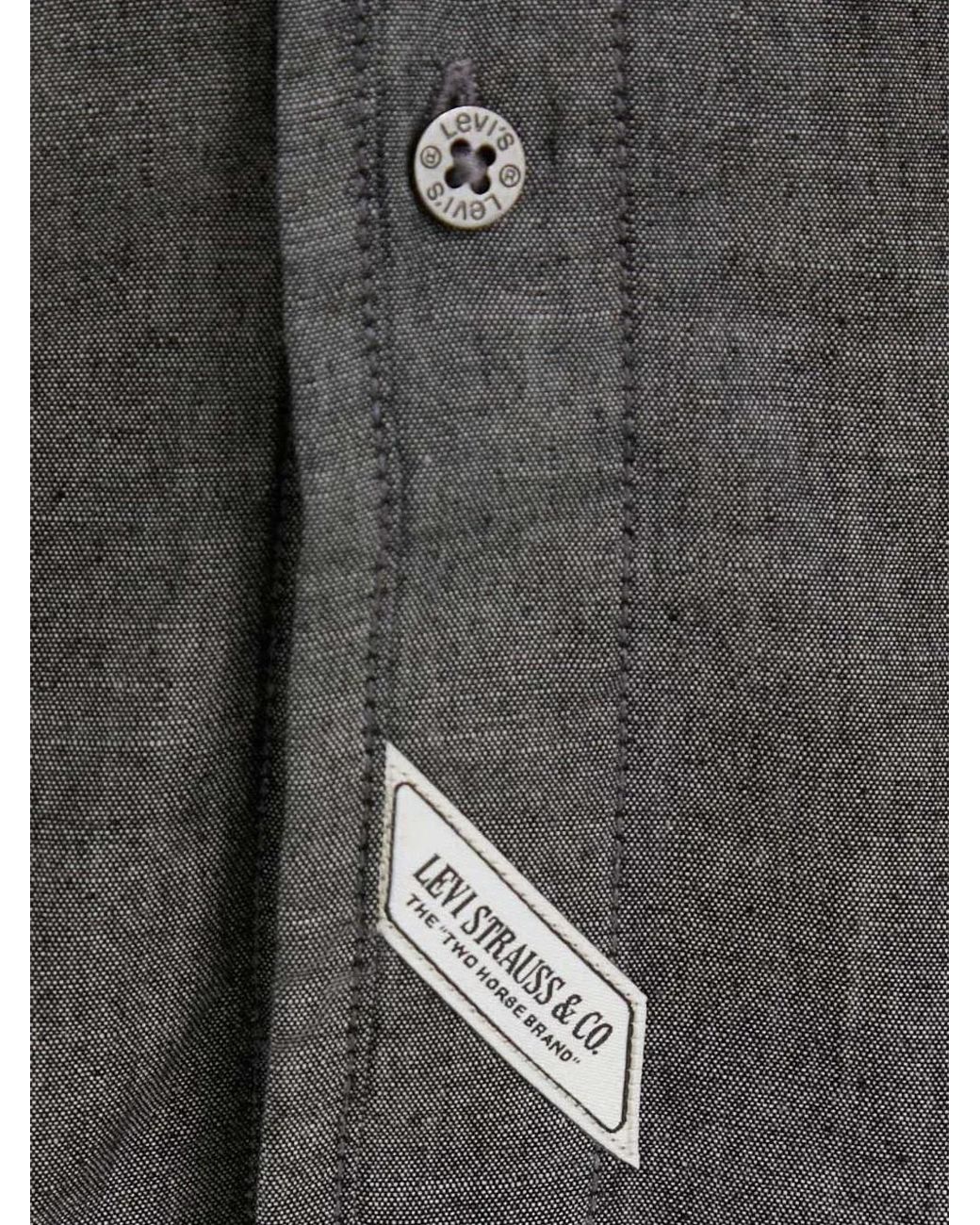 Levi's Gray Auburn Button-Down Denim Shirt for men