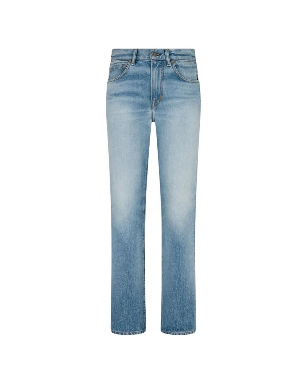 Tom Ford Blue Stone Washed Denim Straight Fit Pants