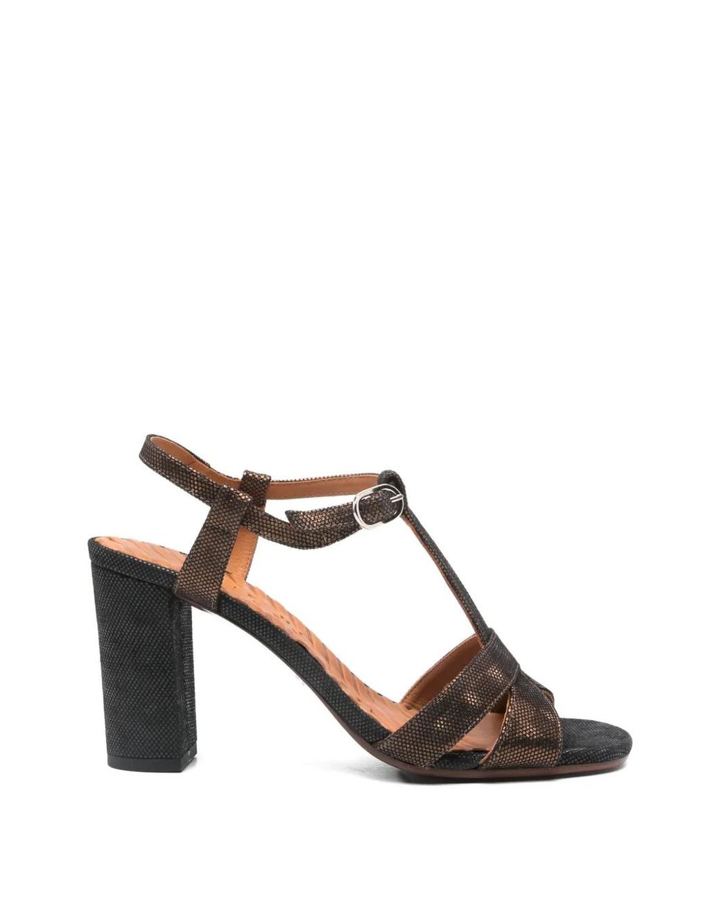 Chie Mihara Brown Bafrica T-Strap Leather Sandals