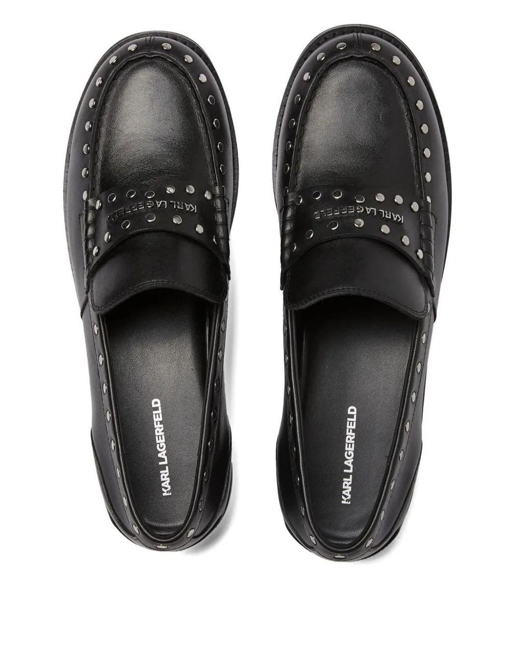 Karl Lagerfeld Black Mia Studded Loafers