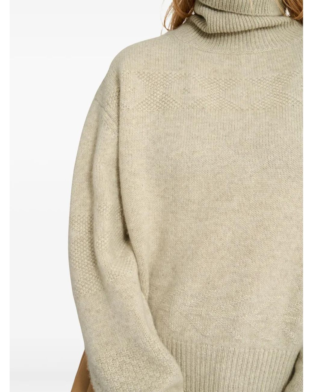 Pringle of Scotland Natural Cashmere Turtleneck Knitted Sweater