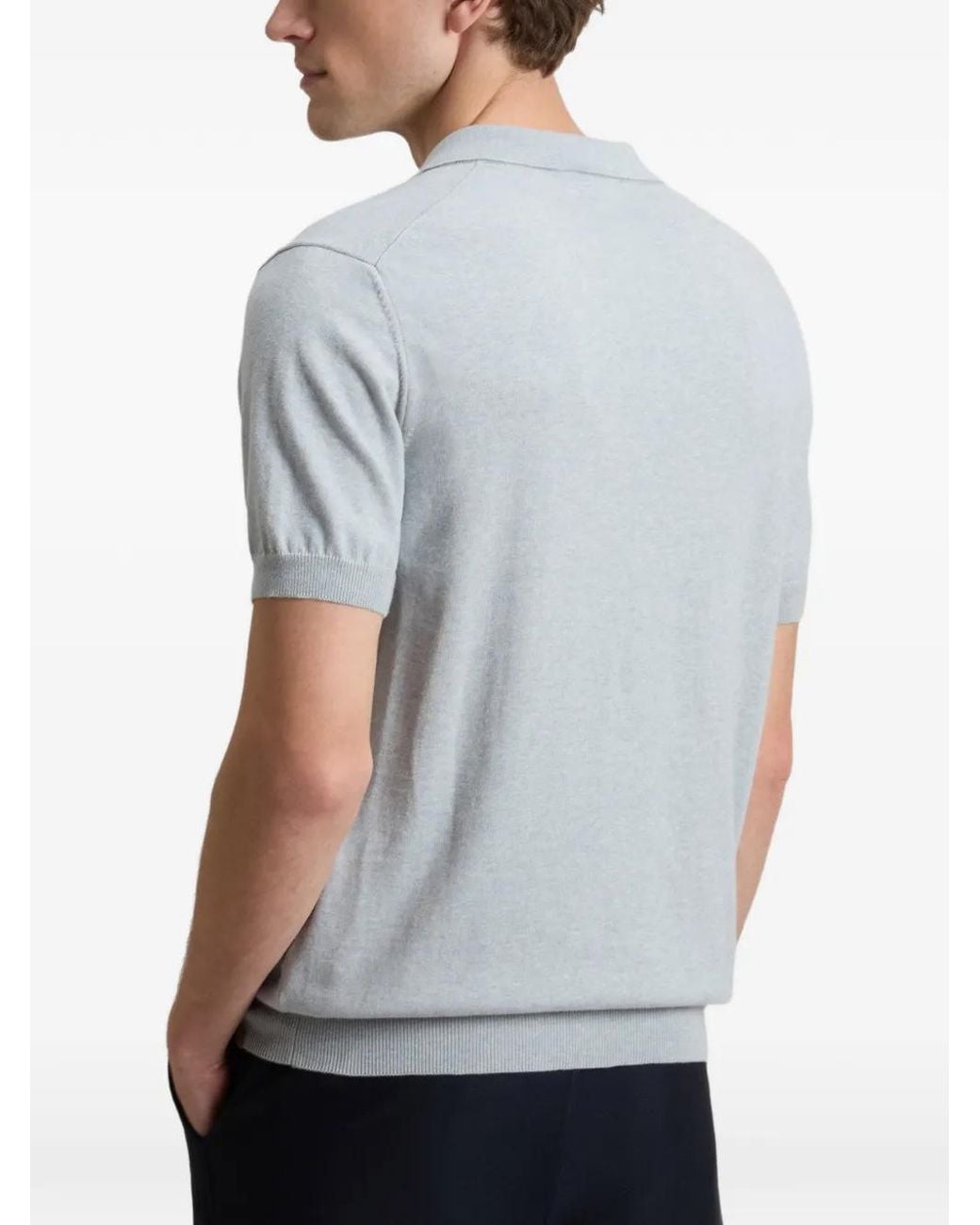 Woolrich Gray Knitted Polo for men