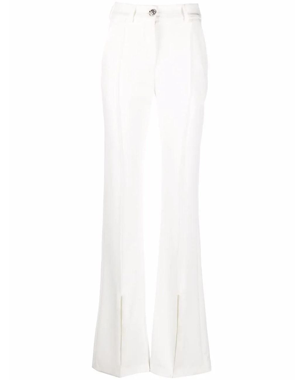 Philipp Plein White Cady High-Waist Trousers