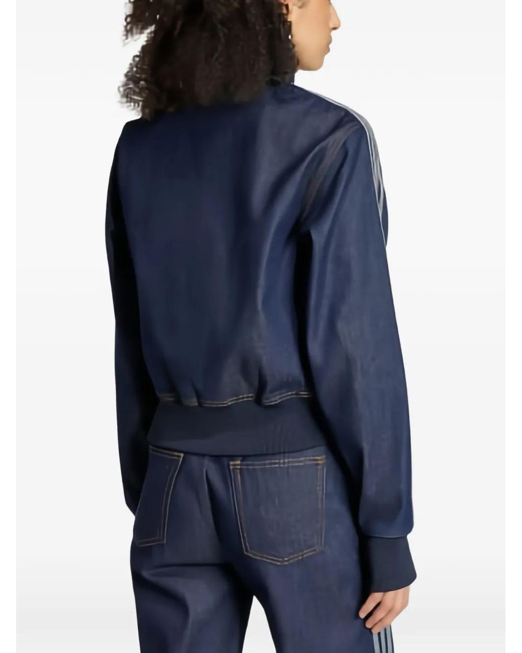 Adidas Black Firebird Denim Track Top