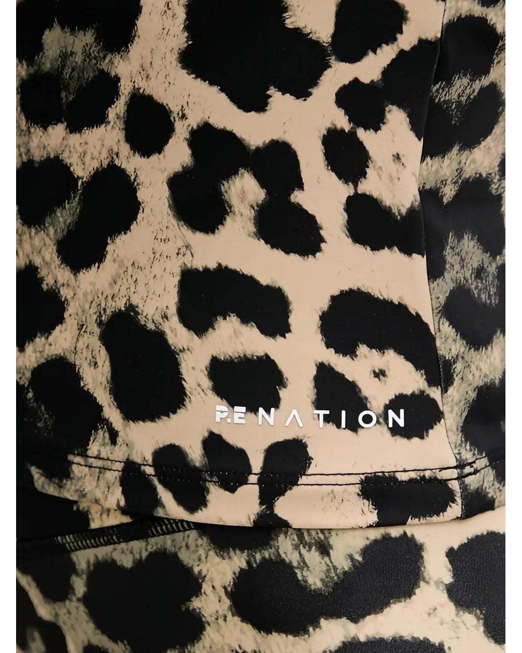 P.E Nation Black Leopard Zip-Up Top