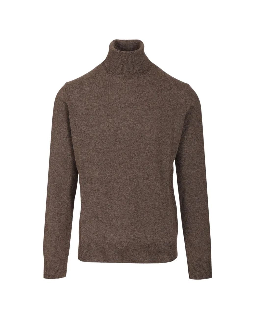 Al Duca D'aosta Brown Ribbed-Trim Sweater for men