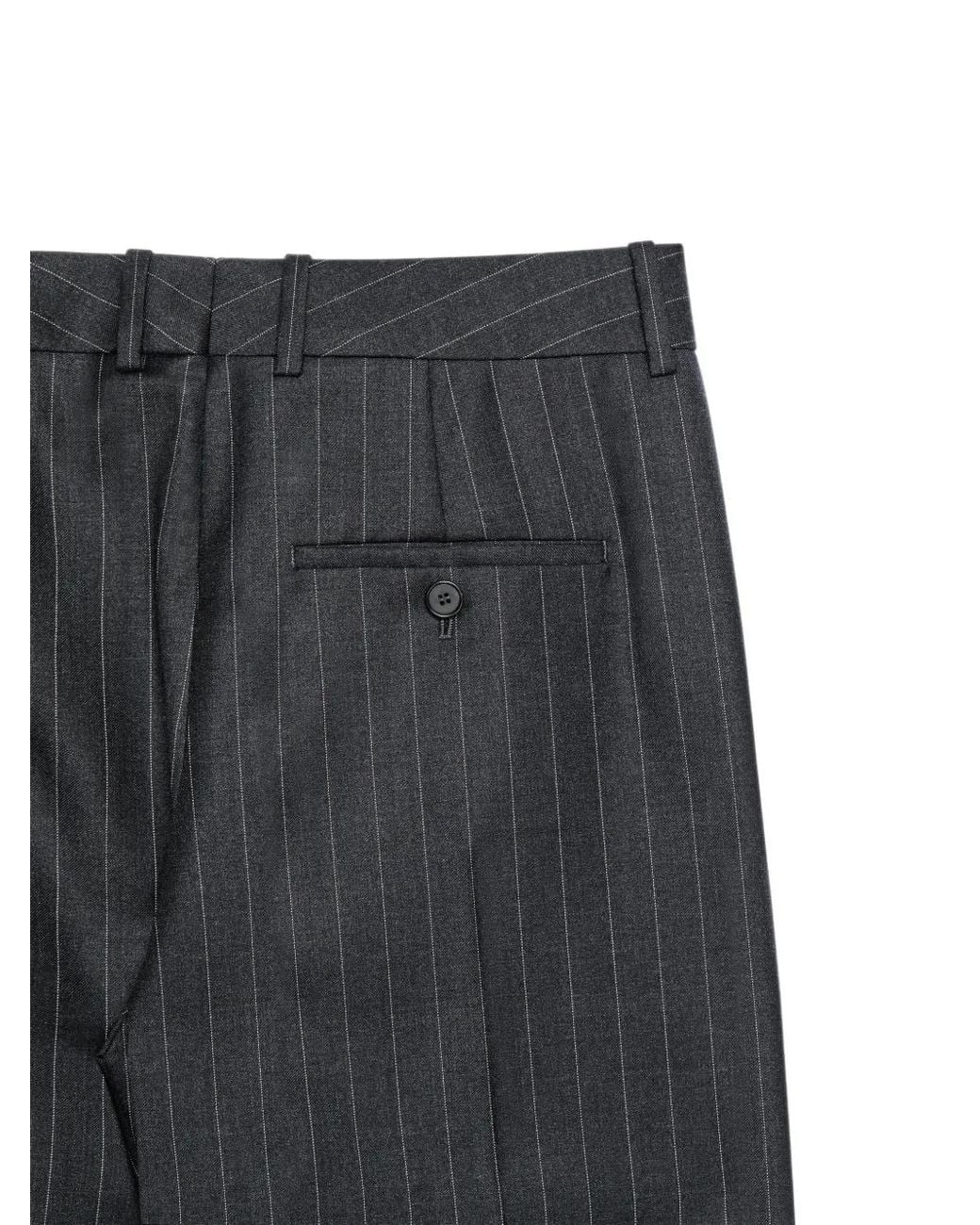 Givenchy Gray Striped Skinny Pants