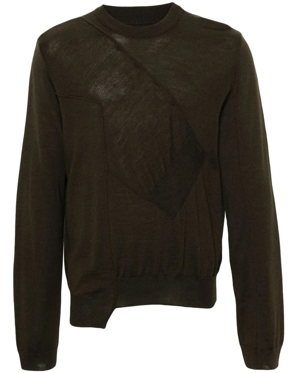 MM6 by Maison Margiela Black Panelled Sweater for men