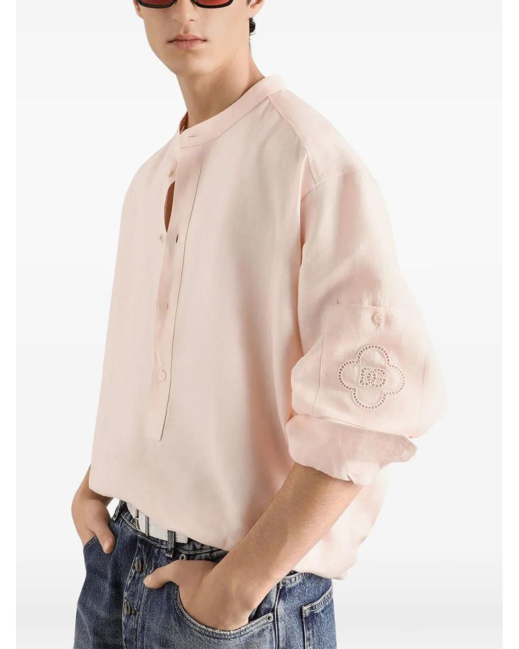 Dolce & Gabbana White Linen Shirt for men