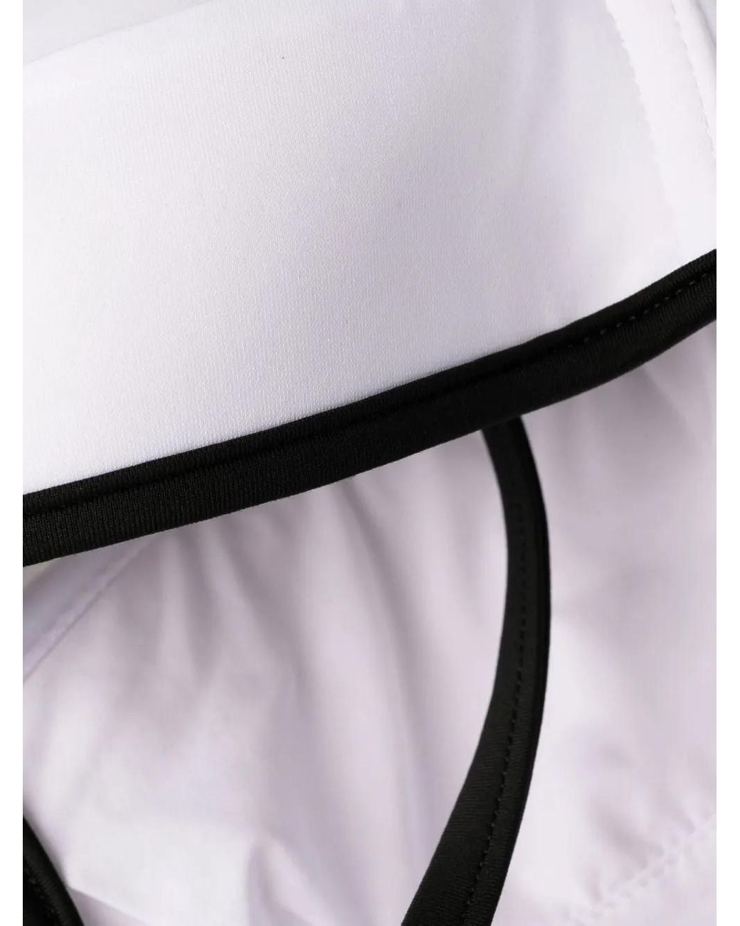 Noire Swimwear White Crossover-Straps Balconette Bikini Set