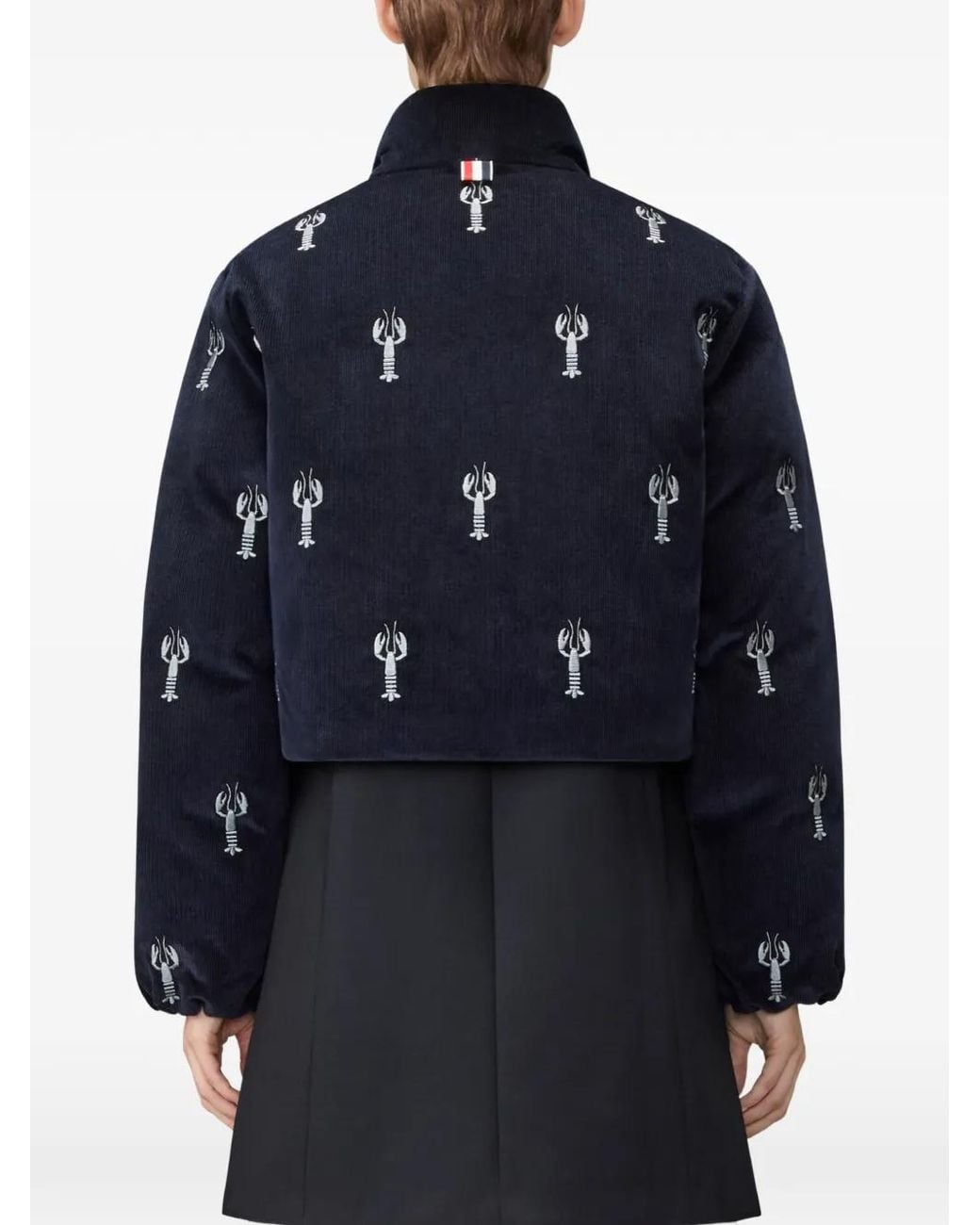 Thom Browne Blue Lobster-Stitch Reversible Jacket