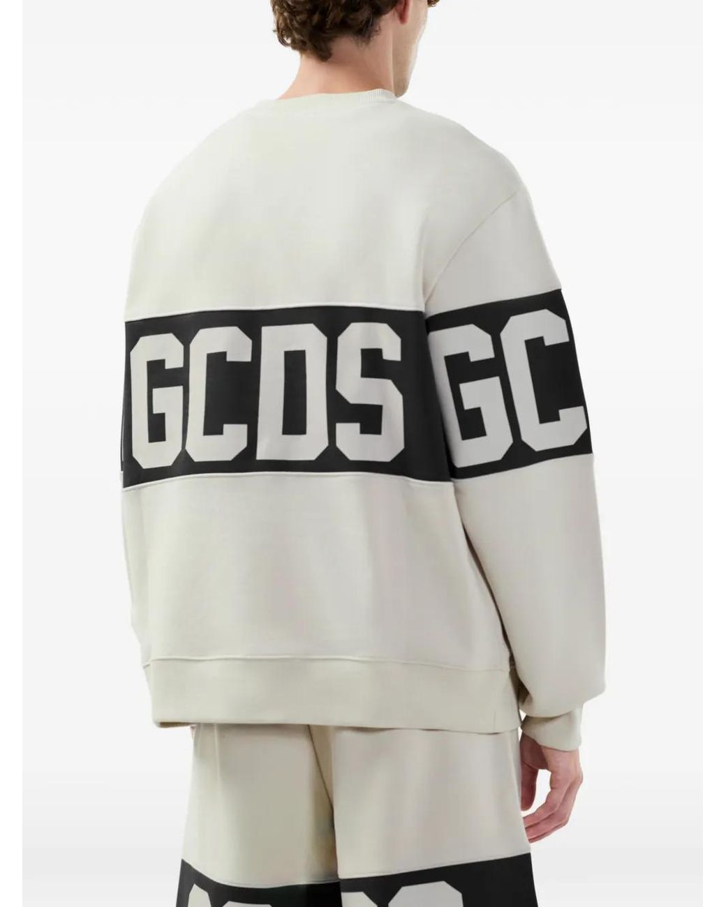Gcds White Logo-Band Sweatshirt for men