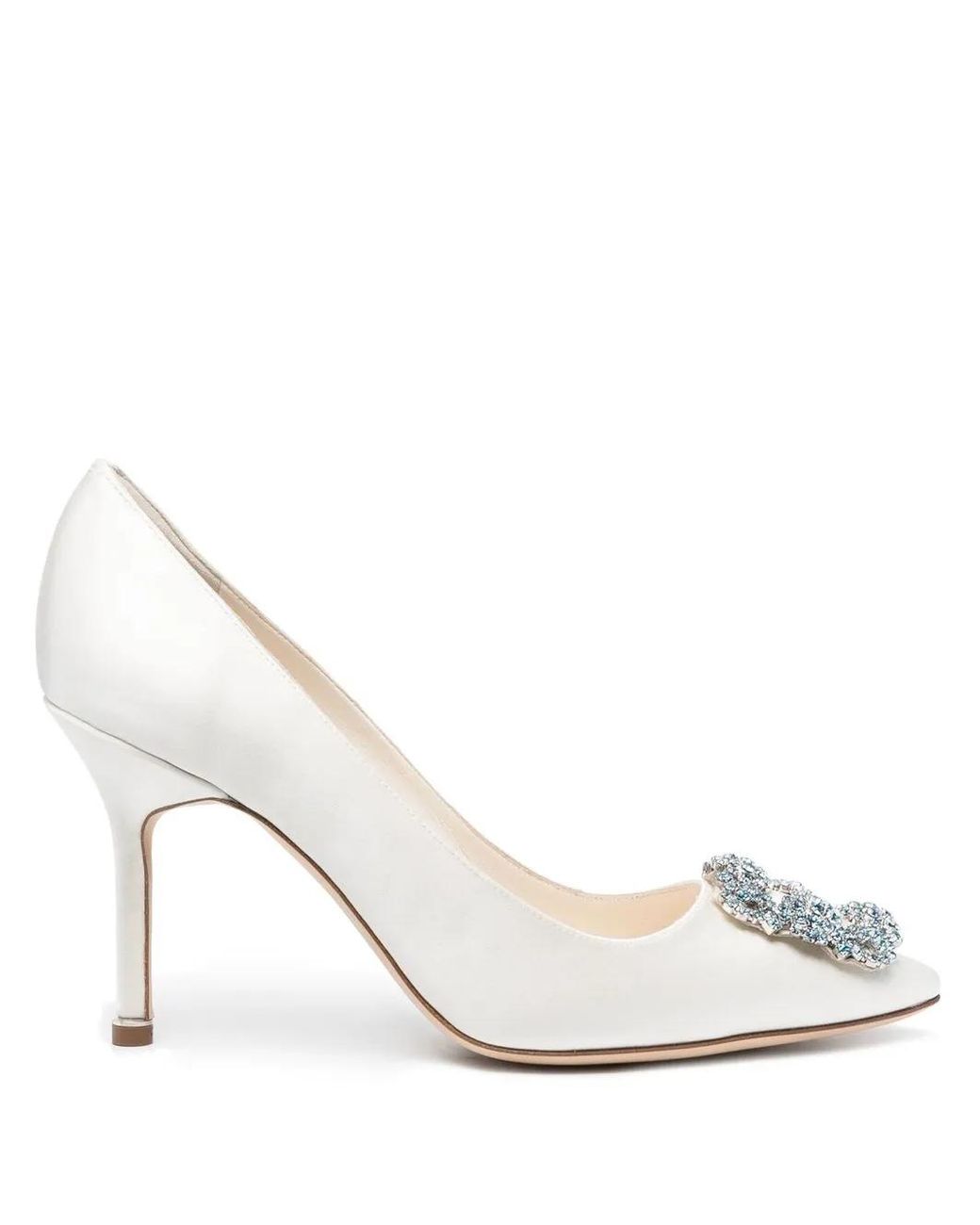 Manolo Blahnik White Escarpins Hangisi 95 Mm